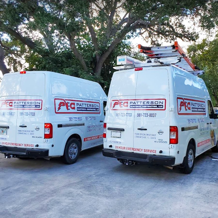 Patterson Electrical Contracting Company Trucks - Loxahatchee, FL Electrician