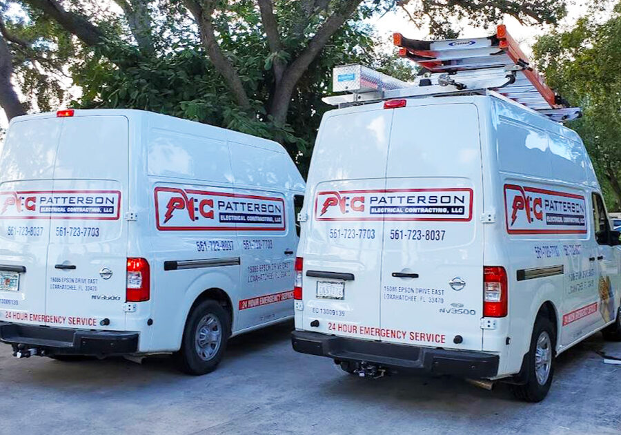 Patterson Electrical Contracting Company Trucks - Loxahatchee, FL Electrician